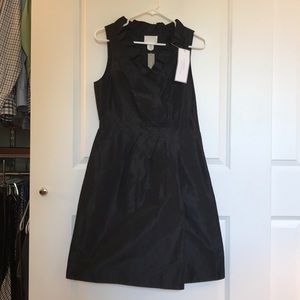 NWT Black Silk Taffeta J Crew Cocktail Dress